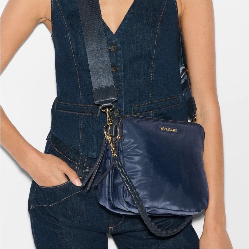 MZ Wallace Bowery navy crossbody,